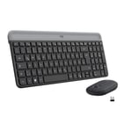 Logitech MK470 Slim Wireless Keyboard & Mouse Combo, QWERTZ German Layout - Blac
