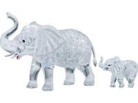 Unbekannt Crystal Puzzle 59176 3D Elephant Pair 46 Pieces Grey