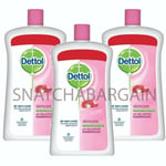 3 x DETTOL SKINCARE 900ml LIQUID HAND WASH LARGE EVERYDAY PROTECTION BBD 06/2022