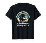 Funny Gamer Retro Dragon Im Not Procrastinating Side Quest T-Shirt