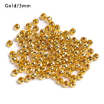 100pcs Sewing Crafts Beads Safety Doll Eyes Handmade Necklace Gold 3mm