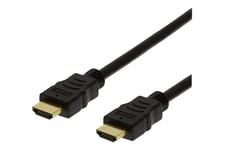 DELTACO HDMI-1040D-FLEX - HDMI-kabel med Ethernet - 4 m