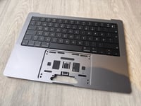 Original Apple Palmrest ink. Tangentbord / Batteri för MacBook Pro 14 2021" A2442 Space Grey