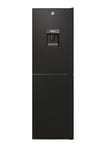 Hoover HOCT3L517EWBK-1 Freestanding Low Frost 55cm Wide Fridge Freezer with Water Dispesner - Black - E Rated