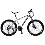 LHQ-HQ Outdoor sports Hard tail mountain bike, 26 inch 30 speed variable speed offroad double disc brakes men and women bicycle outdoor riding adult (Color : A)