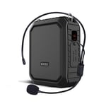 SHIDU 18W Bærbar stemmeforstærker Trådløs UHF mikrofon vandtæt Bluetooth Audio højttaler AUX TF USB Flash til Lærere M800 sort