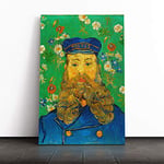 Big Box Art Canvas Print Wall Art Vincent Van Gogh Portrait of Joseph Roulin (2) | Mounted & Stretched Box Frame Picture | Home Decor for Kitchen, Living Room, Bedroom, Multi-Colour, 24x16 Inch