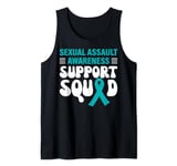 Sexual Assault Awareness Support Squad I Wear Teal Ribbon Tank Top