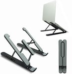 Laptop Stand, Adjustable Notebook Riser Mount,Foldable Laptop Portable Desktop Computer Stand Compatible with MacBook Air Pro, Dell XPS, HP, Lenovo More Laptops Under 15 inches (Black)