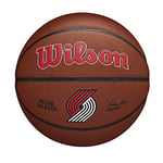 WILSON Ballon de Basket TEAM ALLIANCE, PORTLAND TRAIL BLAZERS, intérieur/extérieur, cuir mixte taille : 7