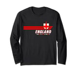 England Football Fan Jersey Flag Emblem Union Jack Lions Long Sleeve T-Shirt