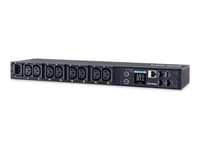 Cyberpower Switched Series Pdu41004 - Kraftdistributionsenhet (Kan Monteras I Rack) - Ac 100-240 V - 1-Fas - Ethernet, Serial - Ingång: Iec 60320 C14 - Utgångskontakter: 8 (Power Iec 60320 C13) - 1U - 3.05 M Sladd - Svart