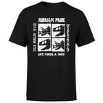 Jurassic Park The Faces Men's T-Shirt - Black - L