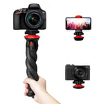 Flexible Tripod for Smartphone, Fotopro Phone Camera Tripod with Phone Mount, Lightweight Mini Tripod Stand Holder with Wrappable Leg Tripod, Waterproof Travel Tripods for Gopro