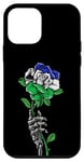 Coque pour iPhone 12 mini Rose du Lesotho avec squelette Pride Drapeau du Lesotho Souvenir