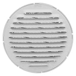 Amig - Grille de ventilation ronde en Aluminium avec moustiquaire | Grilles d'aération pour sortie d'air | Idéal pour plafond de cuisine et de salle de bain | 8 cm de diamètre | Couleur: Blanc