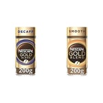 Nescafe Gold Blend Decaff Instant Coffee 200g & Gold Blend Smooth Instant Coffee Jar, 200g