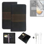 Phone Case + earphones for Realme 11 Pro+ Wallet Cover Bookstyle protective