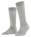 FALKE Women's Dot 15 DEN Knee-High Socks, Synthetic, Grey (Lunar 3225), 5.5-8 (1 Pair)