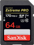 SanDisk Extreme PRO 64GB  SDXC™ UHS-I CARD 170MB/s