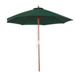 2.5m Wooden Garden Parasol Outdoor Umbrella Canopy with Vent