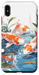 iPhone XS Max four koi fish japanese carp asian goldfish flowers lily pads Case