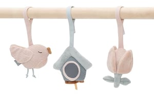 Lot De 4 Arches De Jeu En Bois Pour Bébé - Pendentifs Suspendus Bleus, Jouets D'éveil Dès La Naissance, Garçons Et Filles