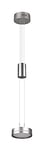 TRIO, Suspension, Franklin incl. 1 x LED,SMD,9,0 Watt,3000K,1050 Lm. Plastique, Blanc, Corps: Aluminium, Nickel mat Ø:14,0cm, H:150,0cm ,IP20,