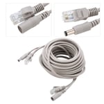 5m/10m/15m/20m Rj45+dc Ethernet Cctv Cable For Ip Cameras Nv