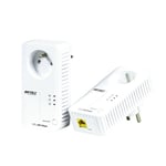 Pack 2 Prises Adaptateurs CPL 600 MBPS PLUG Internet - signal réseau WPS, WLAN, RJ45