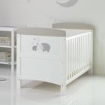 Obaby Hedgehog Cot Bed and Fibre Mattress - Grey