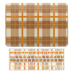 Laptop Case for MacBook Air 13 Inch & New Pro 13 Touch, Silicon Hard Shell Cover, Keyboard Cover Screen Protector Orange Scottish Check Patterns