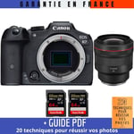 Canon EOS R7 + RF 85mm F1.2 L USM + 2 SanDisk 64GB Extreme PRO UHS-II SDXC 300 MB/s + Guide PDF ""20 techniques pour r?ussir vos photos