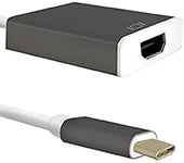 Qoltec 50427 Adaptateur USB 3.1 Type C vers HDMI A Noir/Blanc