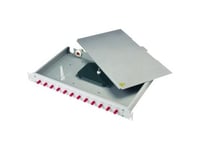 Telegärtner Lwl-Rangierverteiler Basis Eco 48,30Cm (19"), 1 He, 12Xt-Sc-Duplex Kupplung, Phosphorbronzehülse, Kunststoffgehäuse, 2Xspleißkassette, Für Multimode Om3, Färg: Türkis (H02030t9009)
