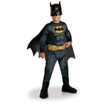 RUBIES - DC officiel - BATMAN - Déguisement classique pour enfant - Taille 7-8 ans - Costume avec combinaison imprimée,ceinture, couvre-bottes, cape détachable et masque - Halloween, Carnaval