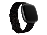 Fitbit Woven Band - KlocKräm för smart klocka - Stor storlek - träkol - för Fitbit Sense, Versa 3