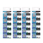 CR2032 150mAh knappcellsbatteri 3V Långvarigt set för elektroniska fjärrkontroller 4 pcs