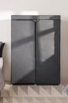 Fabric Canvas Wardrobe Zip Hanging Clothes Rail Organizer Storage