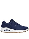 Skechers Uno Stand on Air Lace Up Trainers - Navy, Navy, Size 7, Men