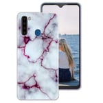 Yoedge Blackview A80 Pro Case, Clear Transparent Personalised Print Patterned Ultra Slim Shockproof TPU Gel Silicone Gel Protective Film Cover Phone Cases for Blackview A80 Pro, Marble