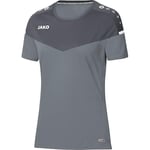 JAKO Champ 2.0 T-Shirt Women's T-Shirt - Stone Gray/Anthra Light, 34