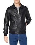 Schott NYC Men's Veste Classique Bord COTE Leather Jackets, Black, Xx-Large