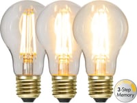 E27 Normal 3-Steg Dimbar Minne SoftGlow 6.5W 2100K 700lm LED-Lampa