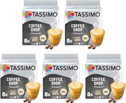 Tassimo Coffee Shop Selection Typ Flat White Coffee Pods - 5Packs (40 Servings)