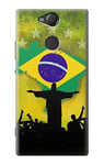 Brazil Football Soccer Map Flag Case Cover For Sony Xperia XA2