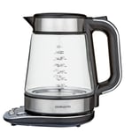 Cookworks Variable Temperature Glass Kettle - S/Steel