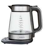 Cookworks Variable Temperature Glass Kettle - S/Steel Steel