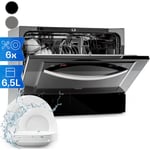Klarstein - Mini Lave Vaisselle de 8 Couvert, Lave-vaisselles Silencieux, 6 Programmes de Lavage, Petit Lave-vaisselle de Table, Lave vaisselle