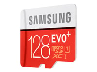 Samsung EVO+ MB-MC128DA - Carte mémoire flash (adaptateur microSDXC vers SD inclus(e)) - 128 Go - UHS Class 1 / Class10 - SDXC UHS-I